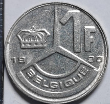 1 franc Baudouin Ier 1990 Belgique Belgium en français - 320137