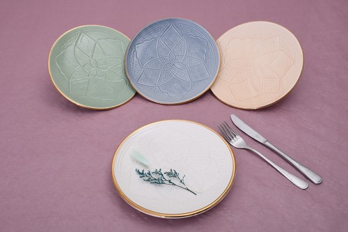 Assiette céramique empreinte