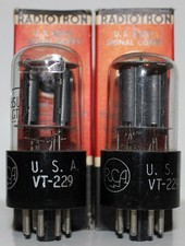 Paire Assortie NOS RCA Vt229/6sl7gt, Armée Américaine Signal Corps Tubes. (2
