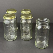 Lot De Cinq Bocaux En Verre De