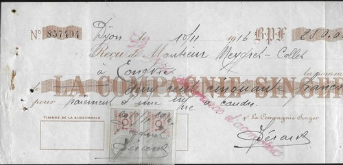 Timbre fiscal sur - sur, facture