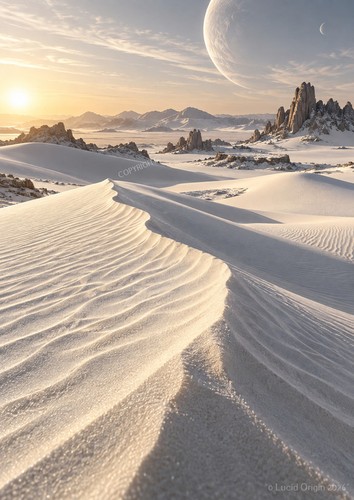 Art print dunes blanches aux - blanches,