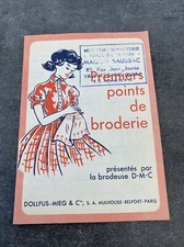 Ancien Livre Premiers Points De Broderie Dmc Dollfus Vintage