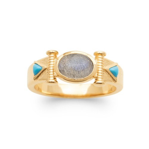 Bague pierre labradorite
