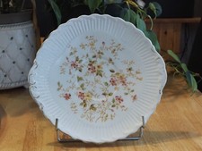 PLAT DE SERVICE AVEC ANSES. DLG LIMOGES ; DECO DE FLEURS ROSES..TBE