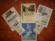 Lot 6 PUBLICITES AUTHENTIQUES 20's- 30's - CARBURATEUR SOLEX - ZENITH  