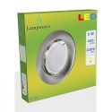 Lot de 2 Spot Led Encastrable Complete Alu Brossé Lumière Blanc Chaud 5W eq.50W 
