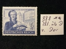 Deutsches Reich 1944 - MiNr.888 bloc cameradschaft avec PF. point sur "D"
