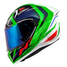 GIVI Casque Intégral GIVI 50.8 Racer Blanc / Vert/Bleu GIVI H508FRCWG