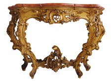 Console Louis XV en bois doré