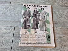 catalogue général A la samaritaine été 1931 mode femme homme enfant divers tissu