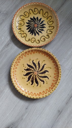 Assiettes terre vernissee - terre,
