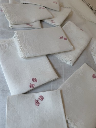 Service table ancien nappe - service,