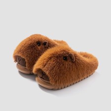 Chaussons Capybara Femme, Hiver Mignon Peluche Chaud Antidérapant Capybara Chaussures