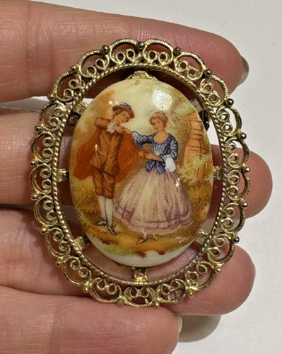 Broche vintage verre - broche, À