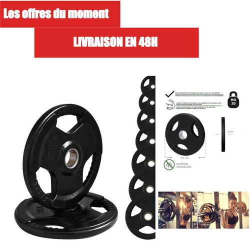 Disques fonte caoutchoutés - disques,