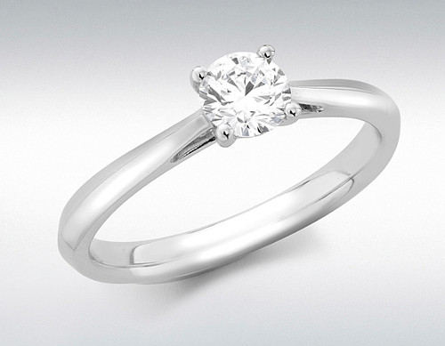 Bague solitaire diamant - bague, en
