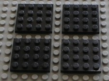 4 x LEGO Plaque Noir Black