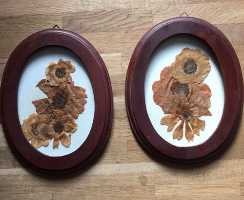 Paire tableaux fleurs - de,