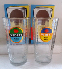 2 verres à bière VEDETT , 33 cl , en boite d'origine , ref 1252