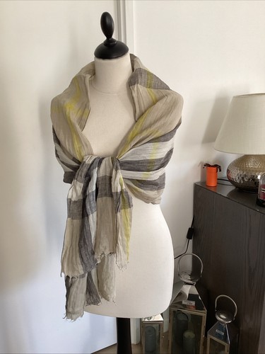étole foulard burberry lin - burberry,