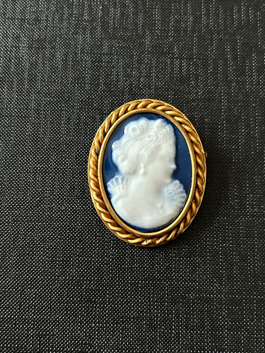 Broche antique portrait femme - broche,