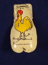 Ancien rare jouet tôle lithographiée clic-clac Coq Girouette Argentine Corsario