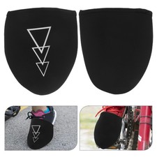  Lot de 2 paires de couvre-chaussures de cyclisme thermiques, coupe-vent, pour