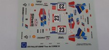 decals décalcomanie Peugeot 205 Tour de Corse 91 1/43