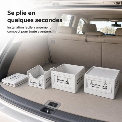 Boîte rangement pliable - rangement,