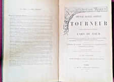 Encyclopédie Roret 1896 – Manuel complet du Tourneur – E. de Valicourt