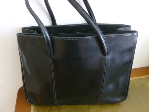 Actuel sac cuir noir - cuir, lisse