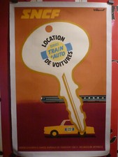 Affiche  Villemot SNCF train