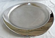 Plat de service  italien en inox Effepi brillant et effet brossé