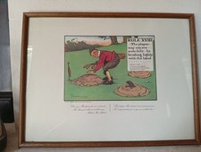 Imprimé Perrier Série Golf Charles Crombie Règle XVIII 