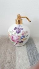 Vaporisateur à parfum vintage en porcelaine de Limoges motif fleuri