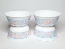 Lot 4 Anciens Bols Coupelles Oiseaux Fleurs ARCOPAL FRANCE no Mobil Lotus Rare