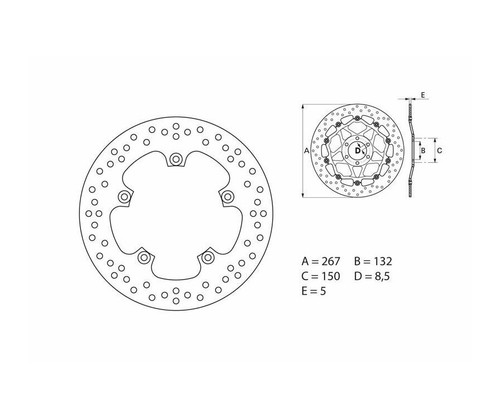 Disque frein brembo serie - disque,