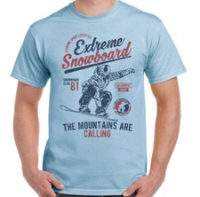 T-Shirt De Snowboard Amusant Pour Hommes Extreme Avec Boots
