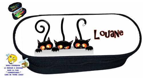 Trousse crayons école chat - trousse,