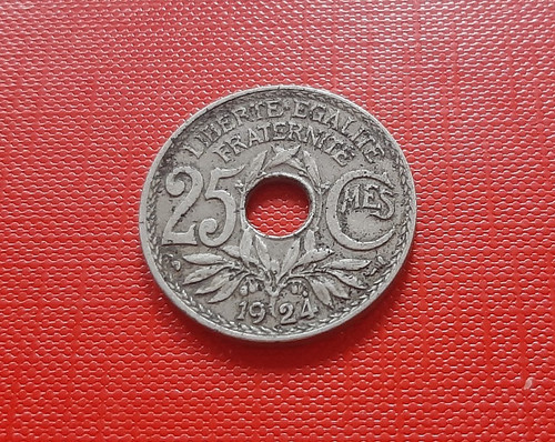 Pièce france 25 centimes - pièce,