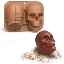 Moule Gateau Halloween,Grand Moule Tête de Mort en Silicone,32 X 24 X 9.6 Cm,...