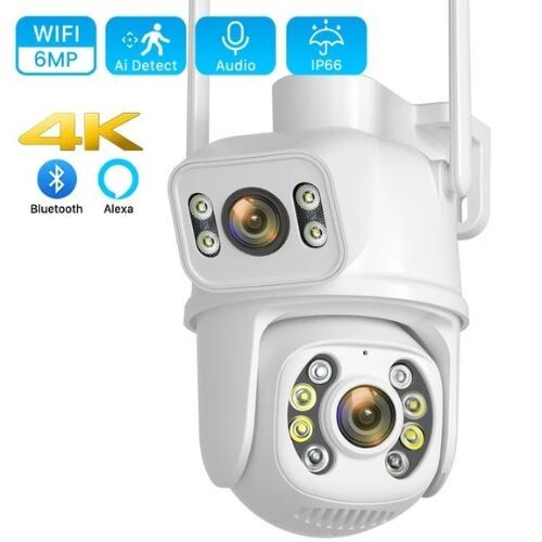 Caméra wifi 8mp double - 4k,
