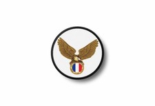 Patch ecusson brode imprime thermocollant biker motard aigle drapeau france