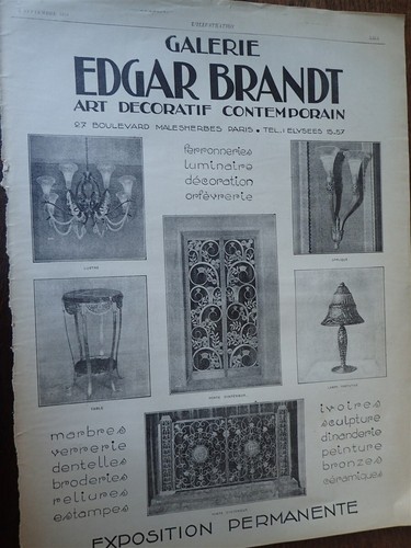 Edgar brandt ferronnerie art - edgar,