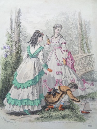 Gravure mode ancienne 1869 - ancienne,