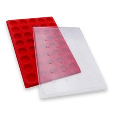 Plateau velours rouge avec