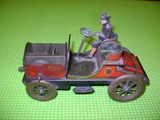 JOUET ANCIEN VOITURE HESSMOBIL  EN TOLE A VOLANT D'INERTIE 1910 EPOQUE BING-JEP