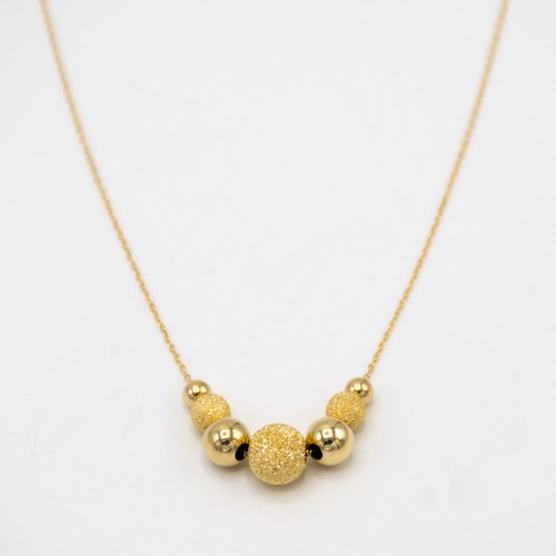 Collier jaune 18 - collier, or