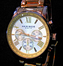 MONTRE AKRIBOS XXIV-AK865YG POUR HOMME A PRECISION CHRONOMETRE ,TBEG & FONCTIONS